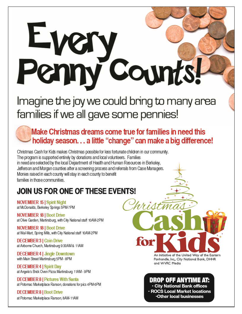 Christmas Cash for Kids Flyer